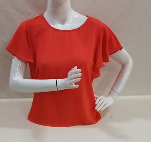 BLUSA SIONI NARANJA VUELO EN LAS MANGAS