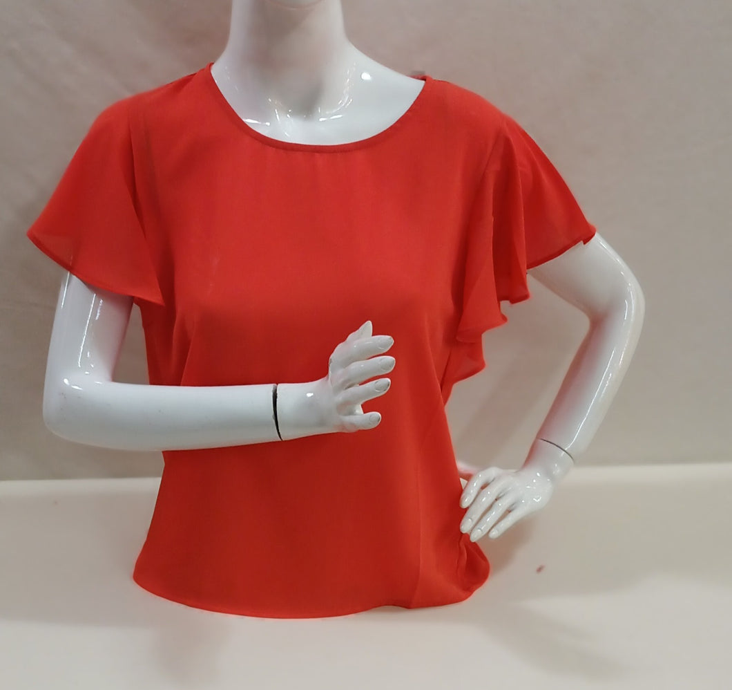 BLUSA SIONI NARANJA VUELO EN LAS MANGAS